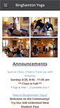 Mobile Screenshot of binghamtonyoga.com