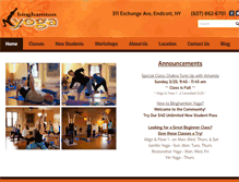 Tablet Screenshot of binghamtonyoga.com